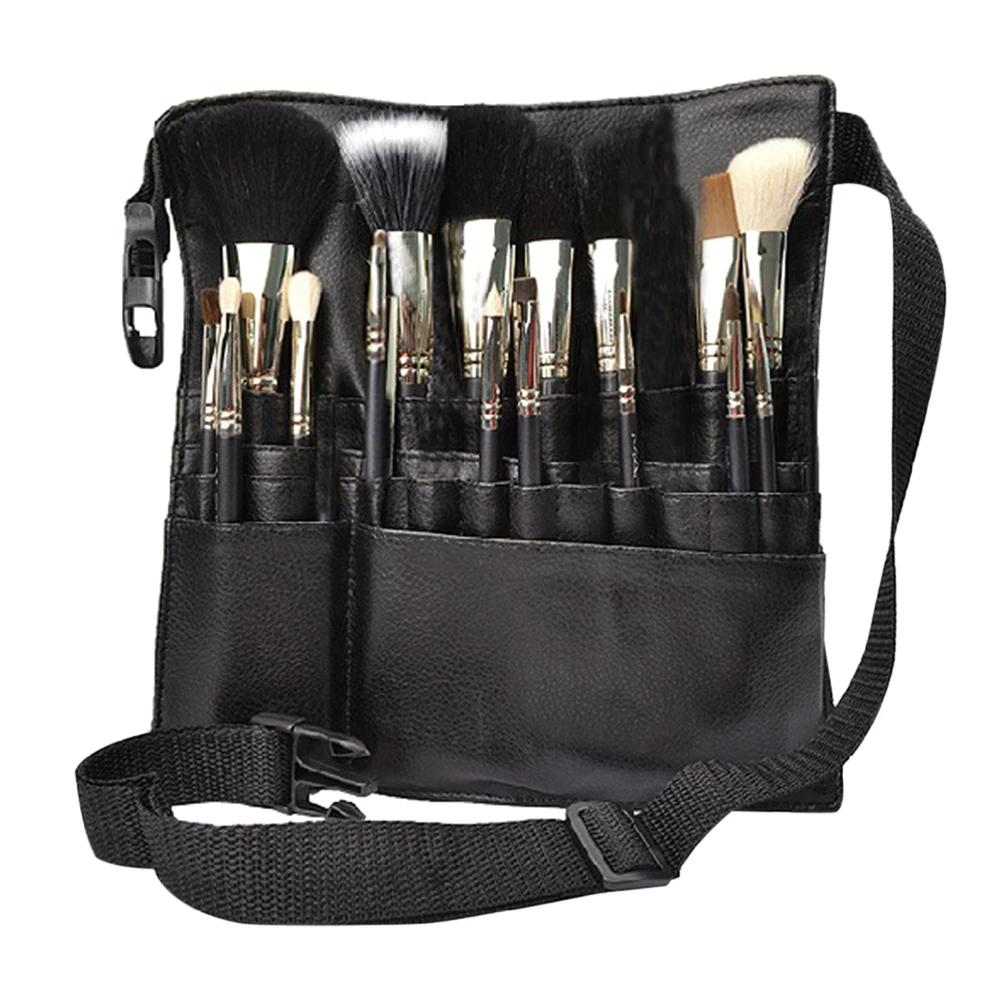 

Makeup Brush Holder Case Bag Zipper Artist Belt Strap Makeup Brush Bag Cosmetic Brush Makeup Brushes PU Holder Apron Bags