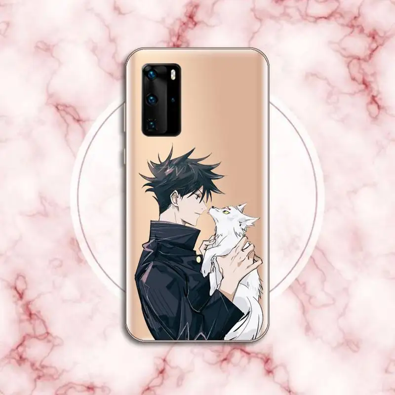 

Jujutsu Kaisen Anime Cartoon Phone Case Transparent for Huawei P20 P30 P40 lite pro P smart 2019 honor 8x 10i