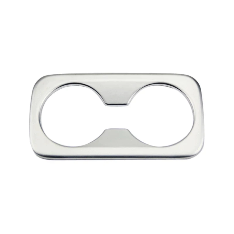 

Matte Silver Car Rear Seat Water Cup Holder Interior Decoration Trim For Hyundai Tucson 3th Accessories 2015 2016 2017 2018