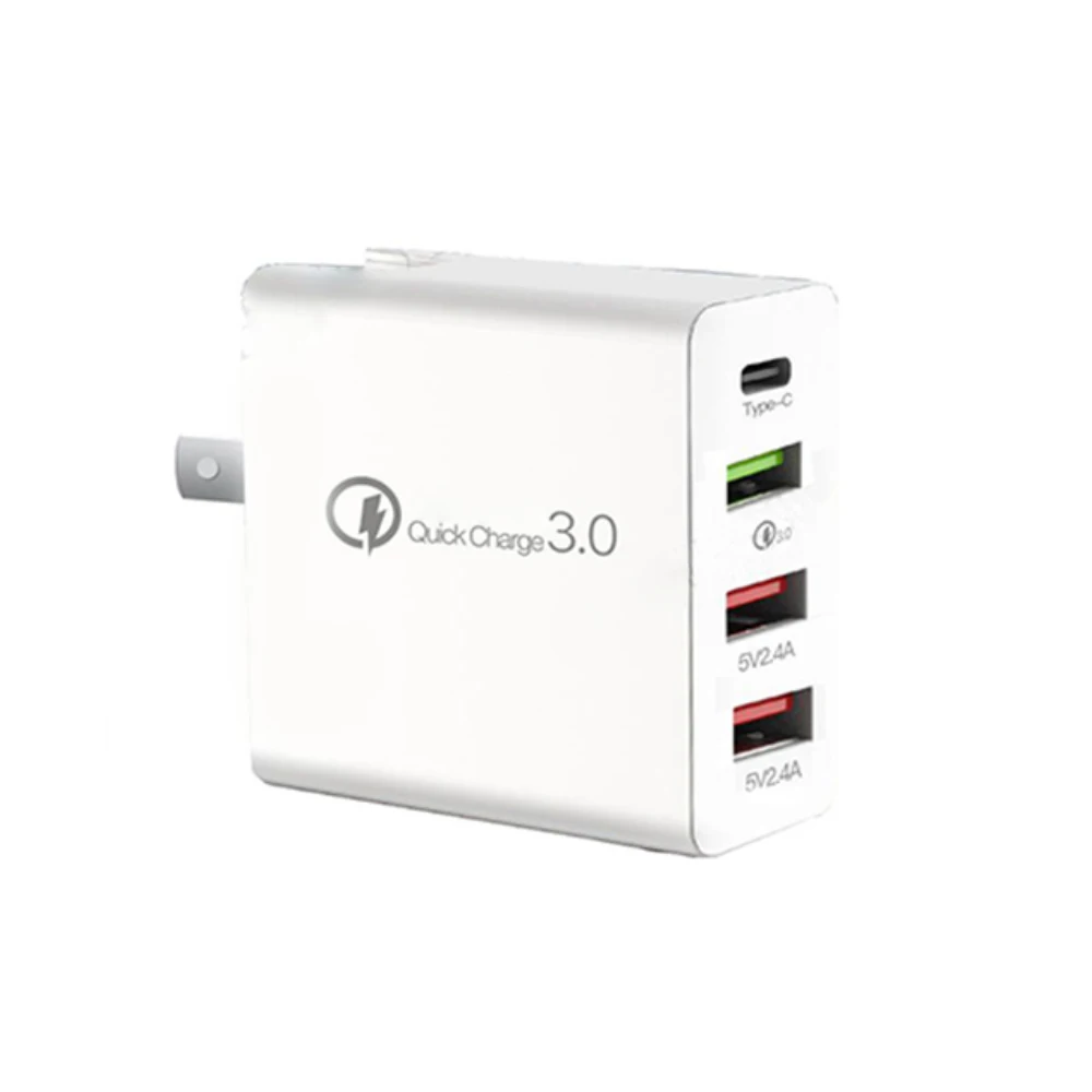 US Plug 4 порта USB быстрое зарядное устройство s QC3.0 type C USB зарядное устройство для samsung для iPhone huawei быстрое зарядное устройство s настенное зарядное устройство US EU UK AU адаптер - Тип штекера: US Plug