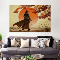 art painting anime samurai cowboy samurai japanese fantasy art sun miki poster hanging painting home living room decoration