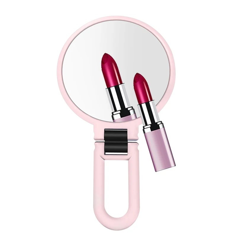 2/3/5/10X Magnifying Handheld Vanity Mirror-Double Sided Makeup Mirror Travel Folding Round Shape Pedestal | Красота и здоровье