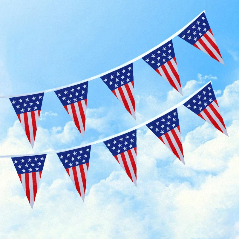 Баннеры небольшой США День Независимости веревка флагов набор баннеры флаги