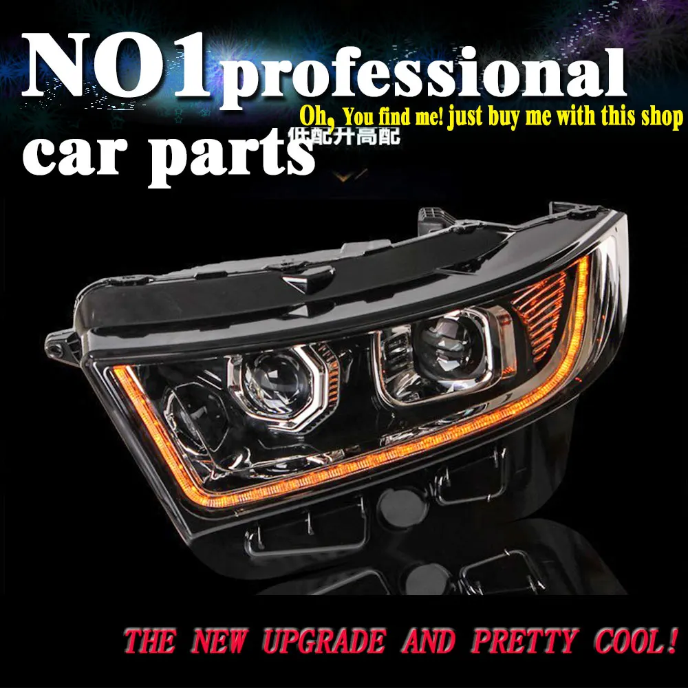 

car accessories 2015 2016 2017 for Ford Edge Headlights New Edge LED Headlight DRL Daytime Running Light Bi-Xenon HID Access