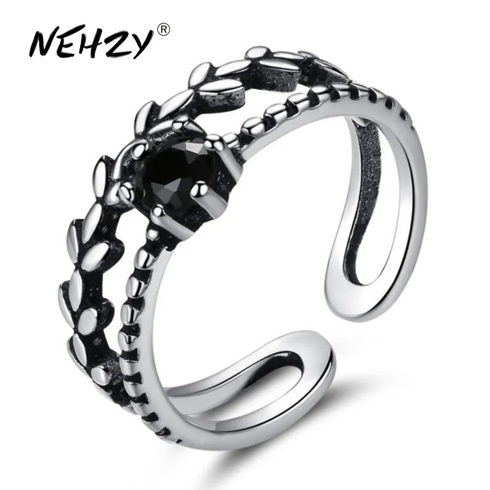NEHZY 925 пробы Серебряное Новое ювелирное изделие Женское кольцо Ретро Открытое