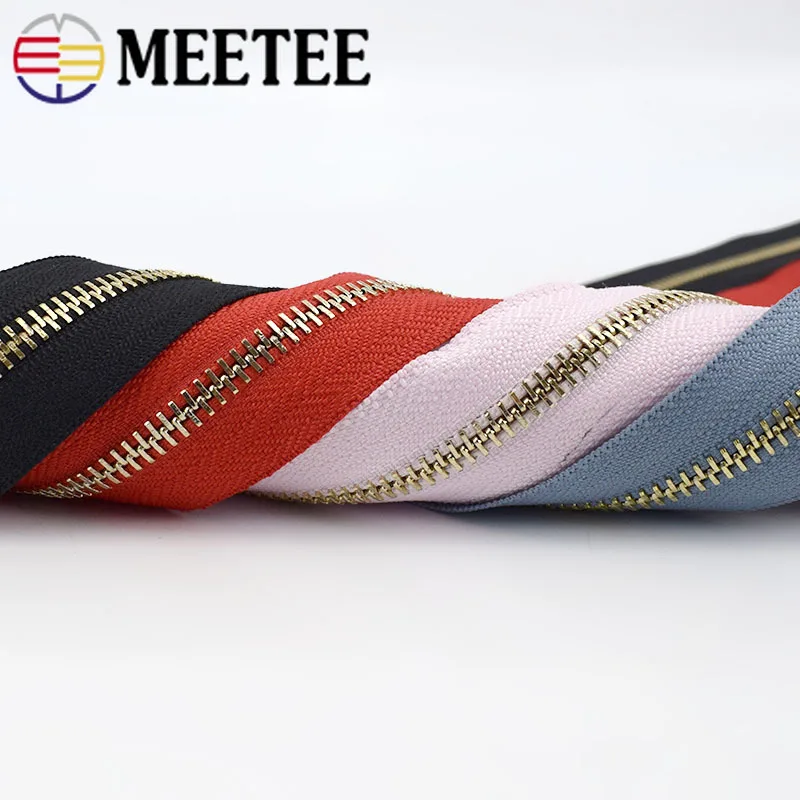 Meetee 85 см 1/2 шт 5 # металлическая молния золотые зубы открывающийся автоматический