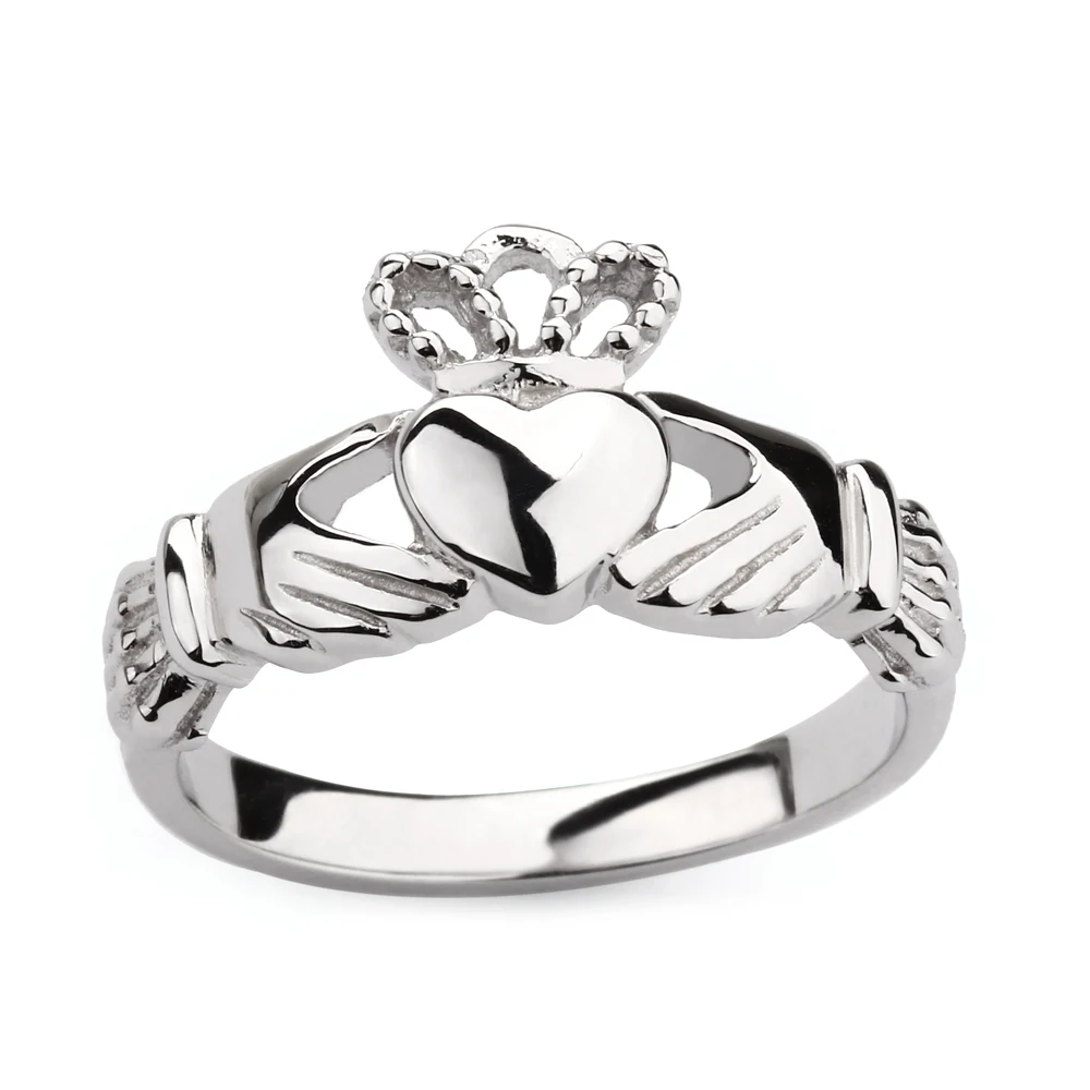 Женское серебряное кольцо из нержавеющей стали Lrish Claddagh обещание дружбы - купить