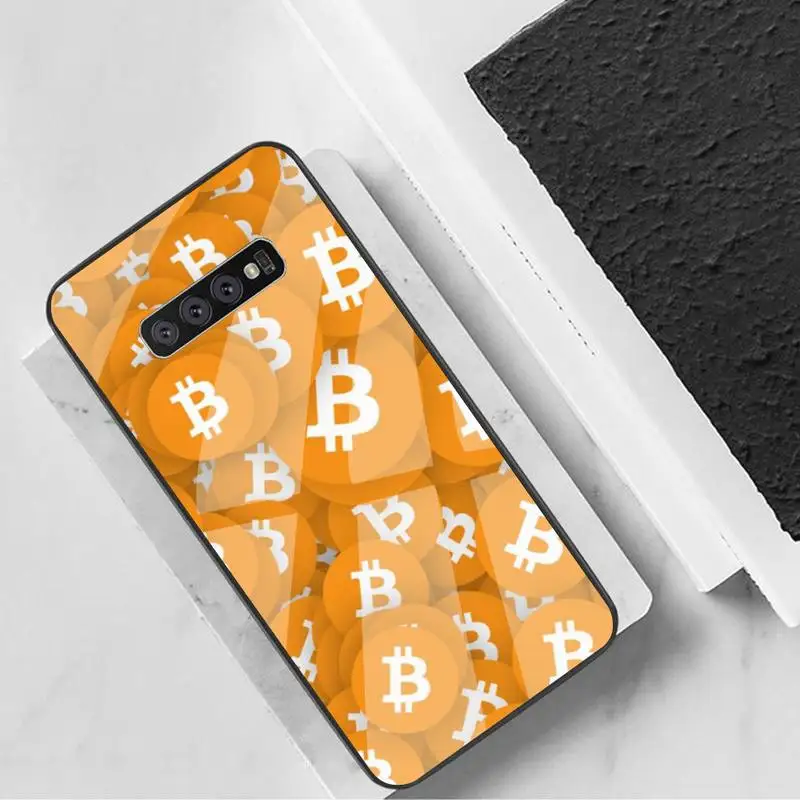 

I Love Accept Bitcoin Phone Case Tempered Glass For Samsung S6 7 8 9 10 20 Plus Ultra Note8 9 10 10pro