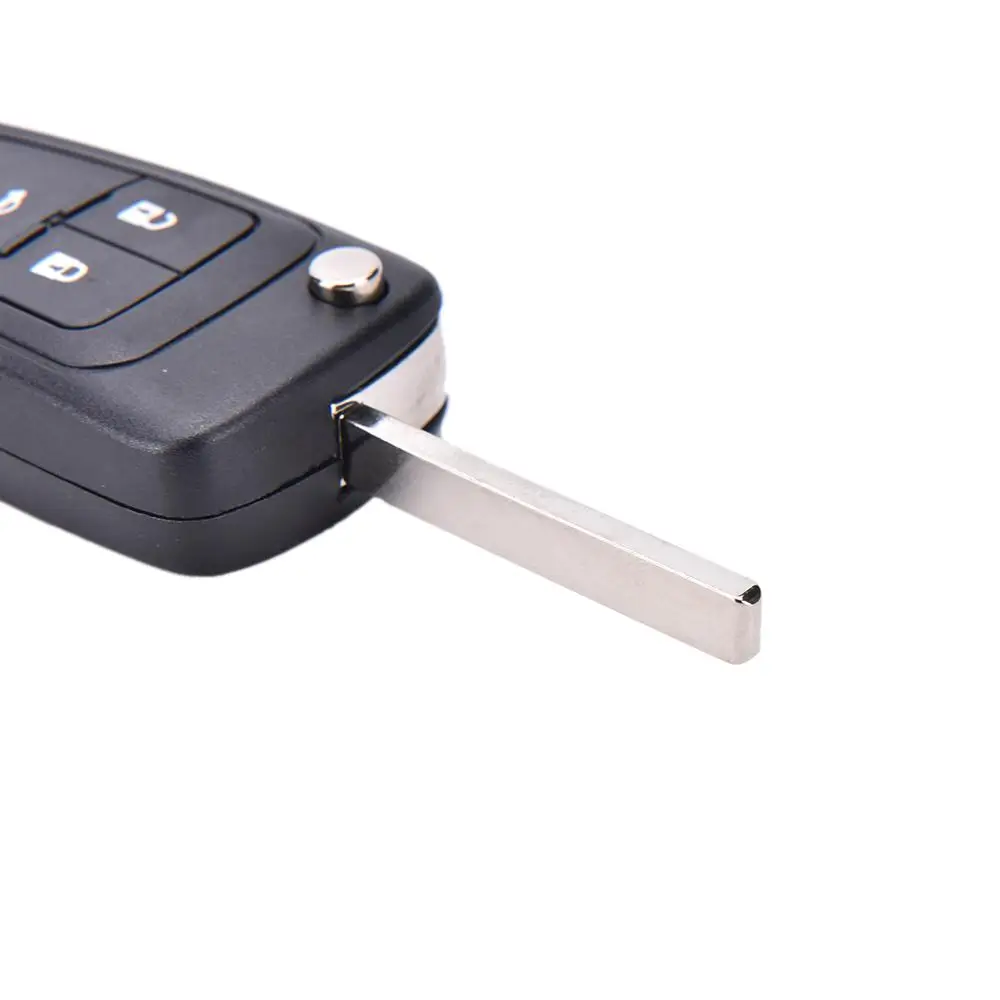 Складной чехол для Chevrolet Cruze черный автомобильного ключа с 3 кнопками 1 шт.|Футляр