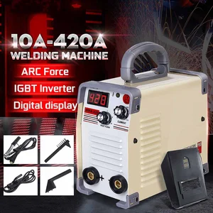 Мини-инвертор 220 В, ручной сварочный аппарат с зажимом для сварочных работ 10-420a
