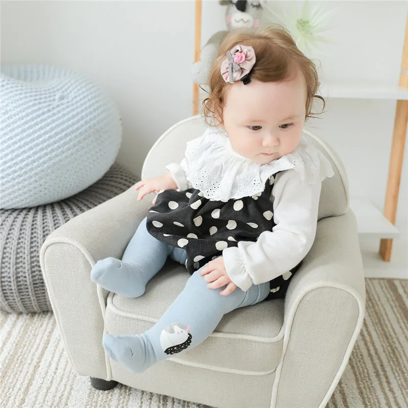 Колготки с единорогом для малышей большие штаны из ПП весенне осенние теплые