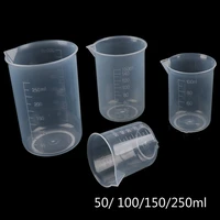 4pcs 250ml150ml100ml50ml transparent laboratory plastic volumetric beaker kitchen measuring cup
