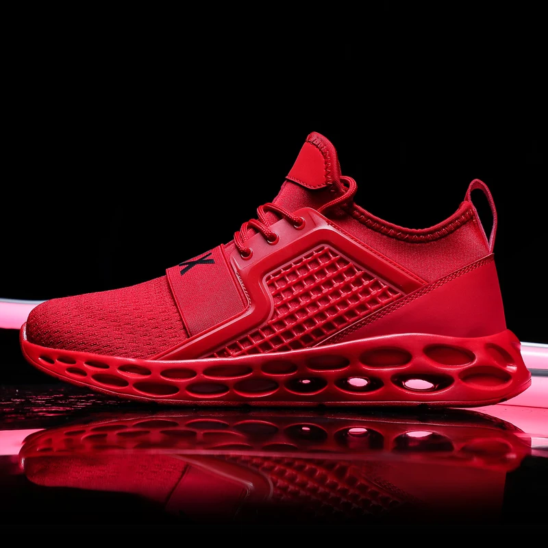 Большие размеры 48 кроссовки мужские спортивные беговые Полые Дышащие Макс.