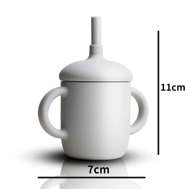 

Baby Silicone Cup Snacks Bottle Drinkware Feeding Solid Tableware Toddlers Dishes For Baby Bowl Waterproof Sippy Cup