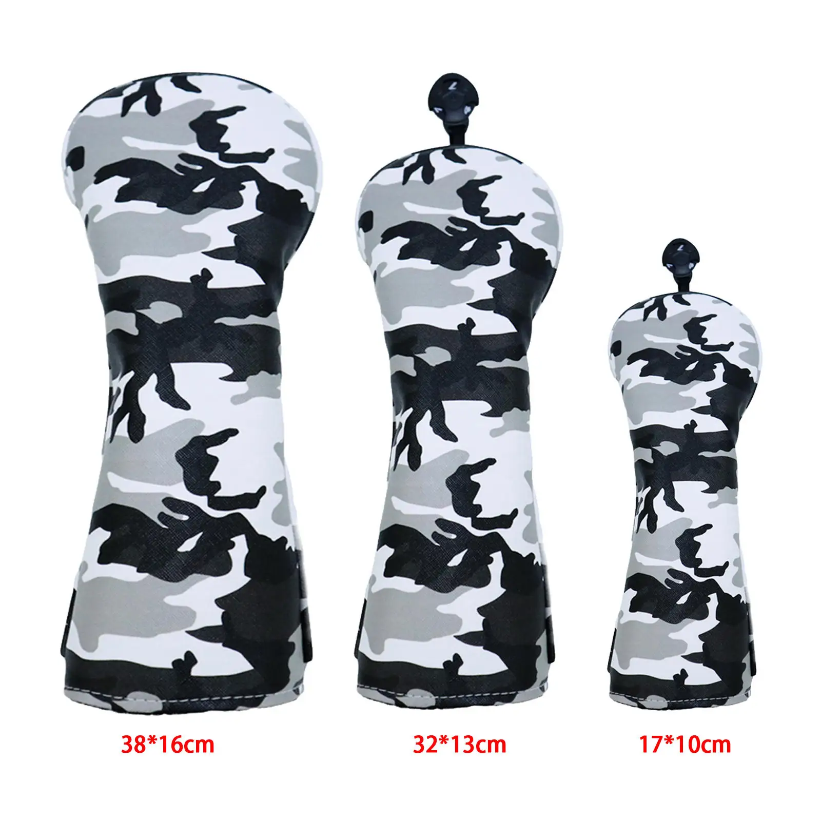 

Interchangeable Adjustable Wear Resistant Golf Club Head Covers #1 #3 #5 UT Driver Wood Protector Gift for Family
