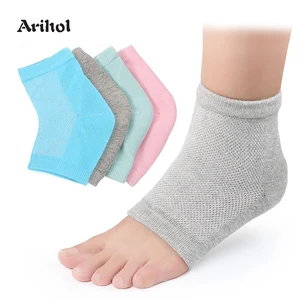 Moisturizing Heel Sock for Plantar Fasciitis Foot Spur Socks Silicone Sleeve Gel Socks for Dry Cracked feet, Relief Foot Pain
