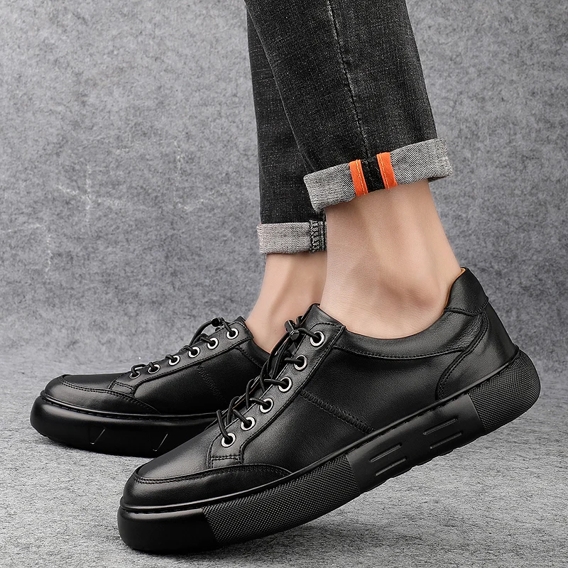 Модная дизайнерская брендовая мужская повседневная обувь 2021 из натуральной кожи