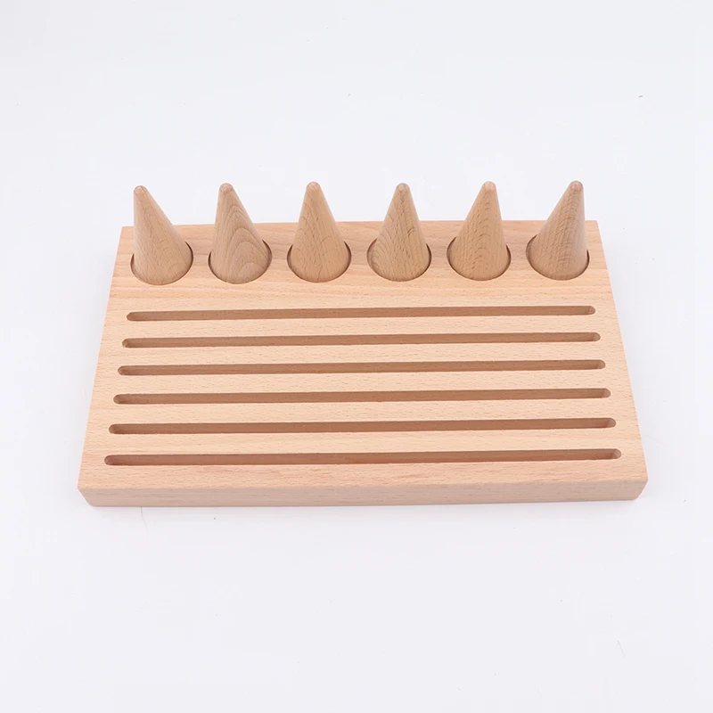 Натуральное деревянное кольцо на палец стенд ювелирный дисплей держатель