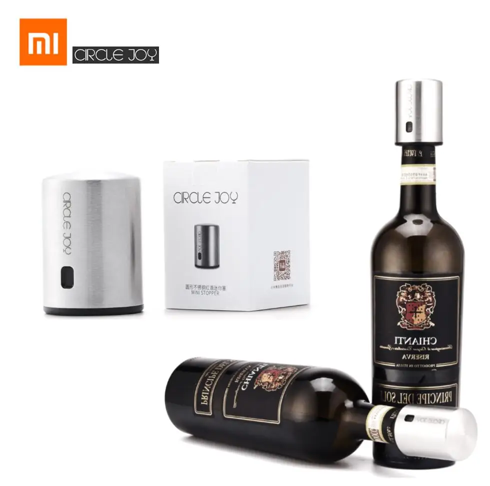 Xiaomi Circle Joy винная пробка круглая нержавеющая сталь Красное вино мини-пробка вакуумный эффективный сохранение памяти интеграционный подарок