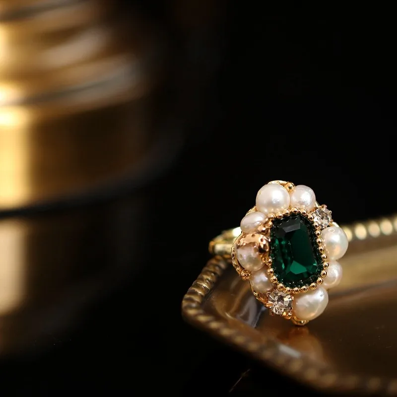 925 sterling silver rings handmade Natural stone opal pearl retro round female ring | Украшения и аксессуары