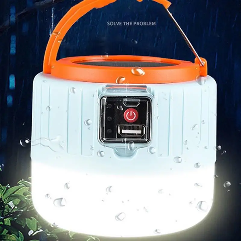 

LED Emergency Bulb Solar Waterproof Lamp Household Power Outage Remote Control Phone Charge Mobile Night Market Light Outdoor