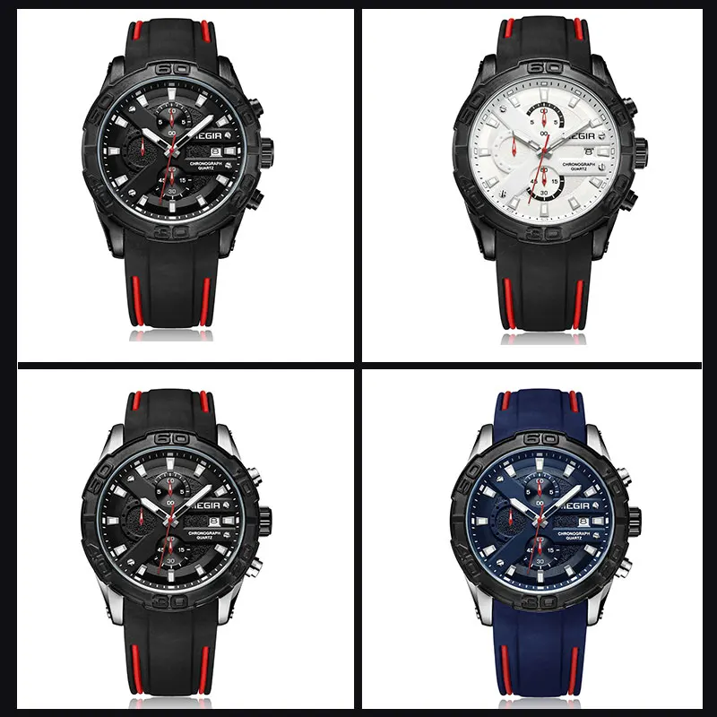 Megir новые модные мужские часы лучшие брендовые Роскошные Кварцевые повседневные