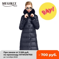 miegofce 2021 womens coat jacket medium length women parka with a rabbit fur winter thick coat women new winter collection hot