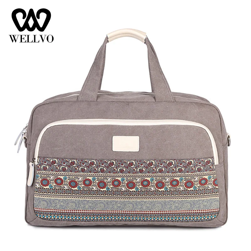 Женская холщовая сумка тоут в этническом стиле|Спортивные сумки| |