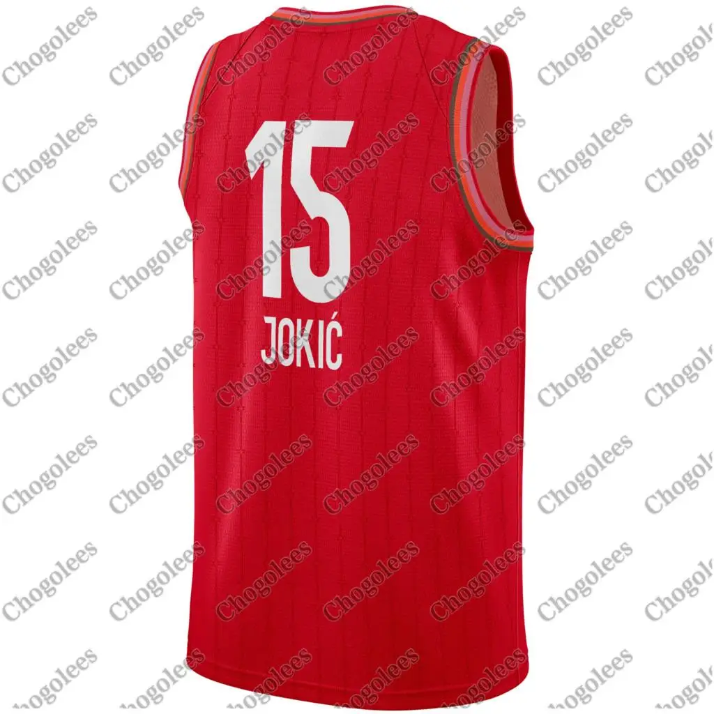 Мужская баскетбольная майка Nikola Jokic 2020 игровая Все звезды Swingman красного