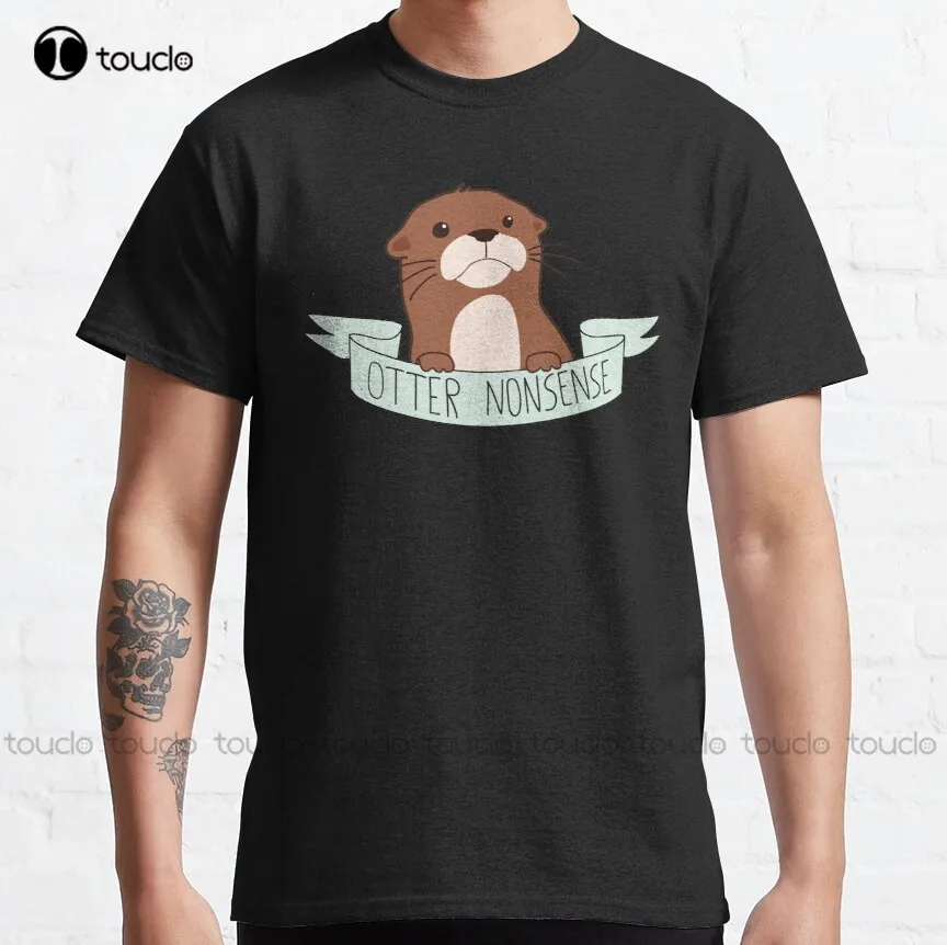 Классическая футболка с надписью Otter для подростков | Женская одежда