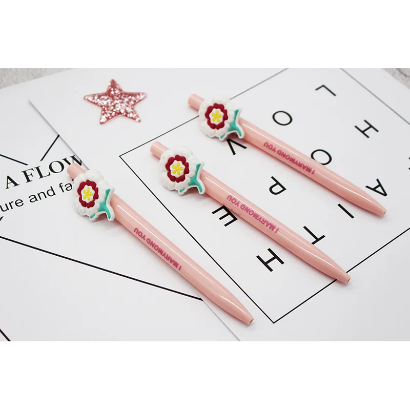 40PCS Creative Cartoon Gift Pen Black Gel Office Supplies Signature Student Stationery kawaii school supplies |