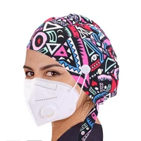 2020 new women print inner hijab caps geometric patterns muslim turban bonnet with buttons ready to wear hijab underscarf cap