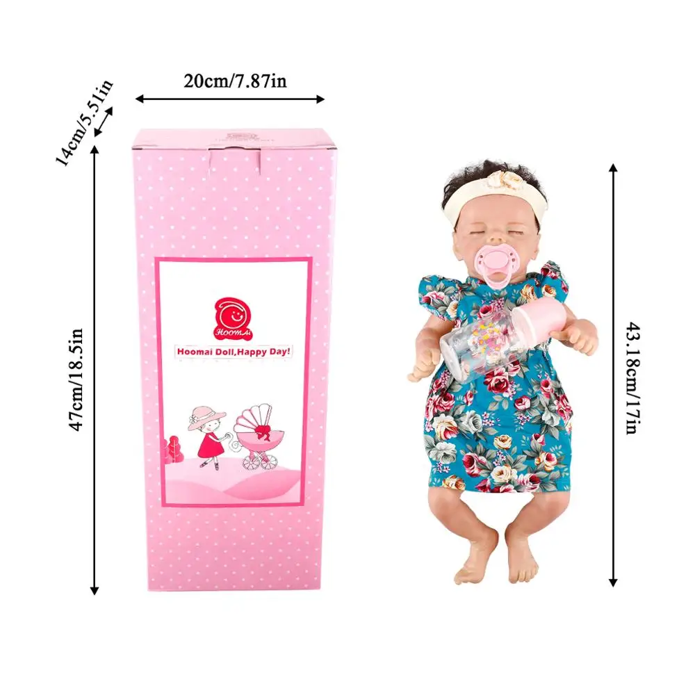 

Reborn Baby Doll 17 Inches Lifelike Newborn Baby Soft Silicone Doll Fashion Doll Gift Toy For Children lifelike Doll