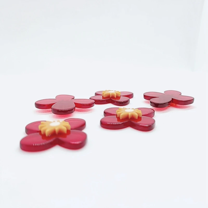 Новые дикие акриловые красный цветок контрастного цвета шить серьги ювелирные