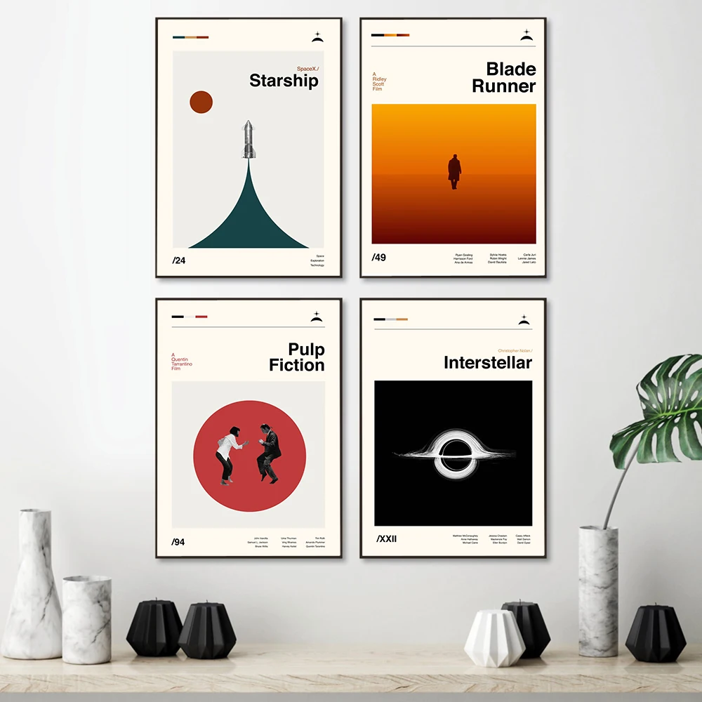 Пульпа-художественная Ретро Картина на холсте Межзвездный лезвие бегунок 2049