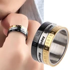 Мужской Спиннер с римскими цифрами 8 мм легированная титаном сталь крутые, креативное вращающееся кольцо с календарные кольца даты и времени в стиле панк, 3 детали, мужские ювелирные изделия