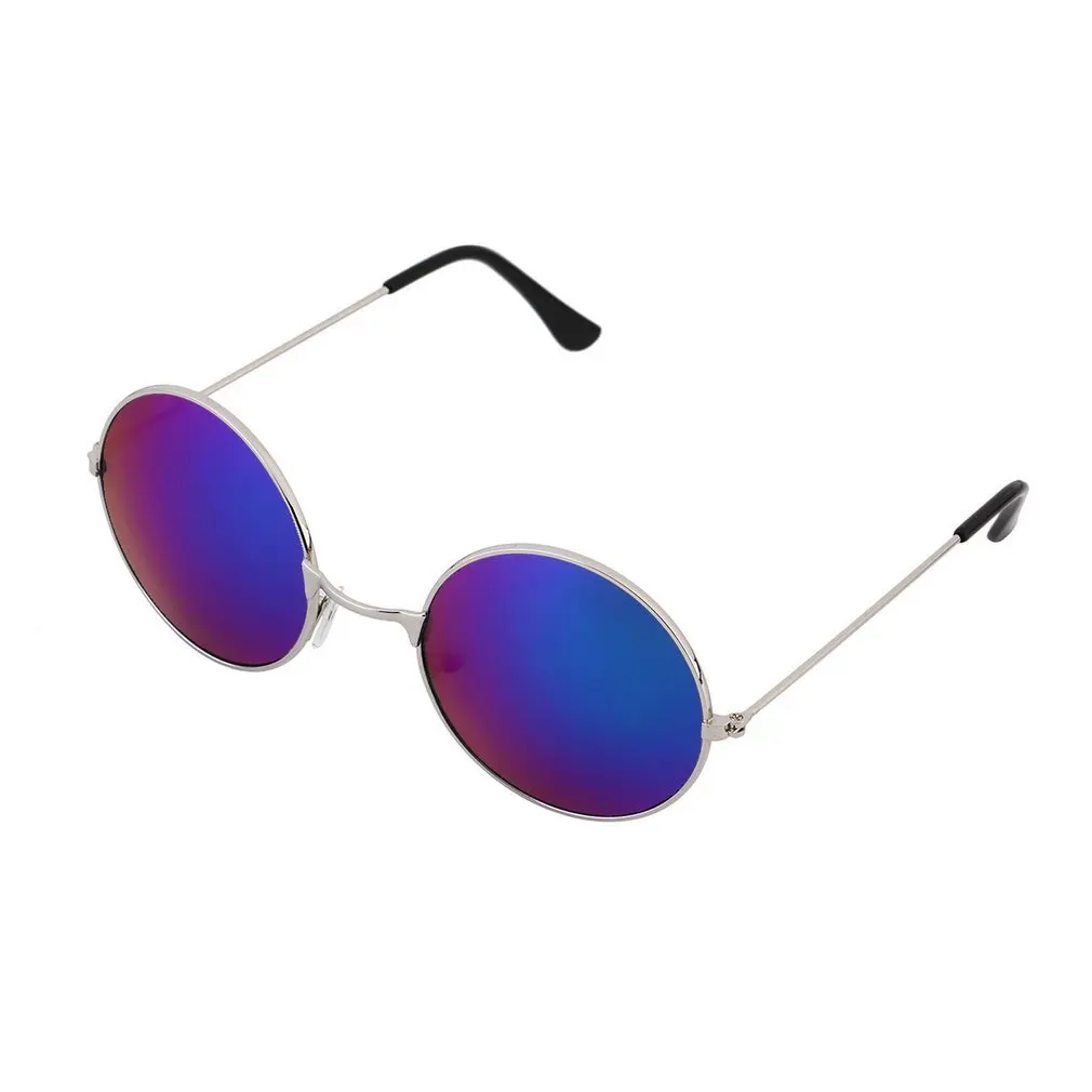 

UV400 Vintage Women Men Quality Colorful Mirror Lens Round Glasses Durable Aluminium Frame UV400 Protection Sunglasses