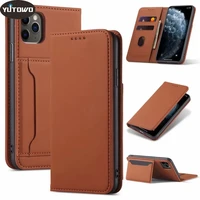 luxury premium leather funda case for iphone 13 12 pro max 11 xs xr 7 8 plus case wallet cover card slots shockproof flip case