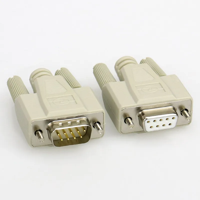 Позолоченный разъем DB9 COM из чистой меди 9 контактный приклеенный корпус провод