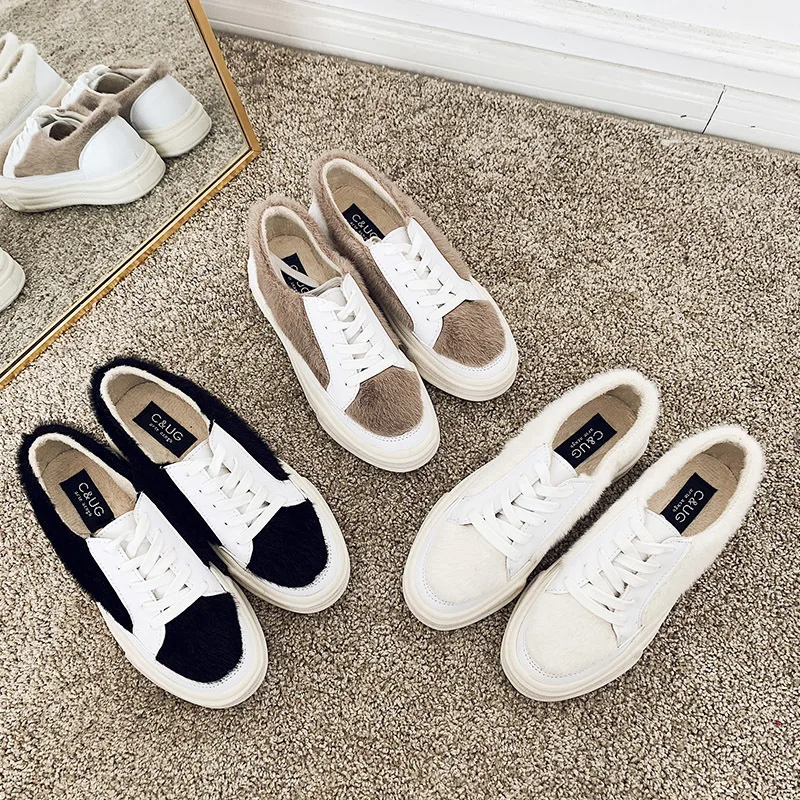 Кроссовки женские с бархатной подкладкой Повседневная модная дамская обувь в