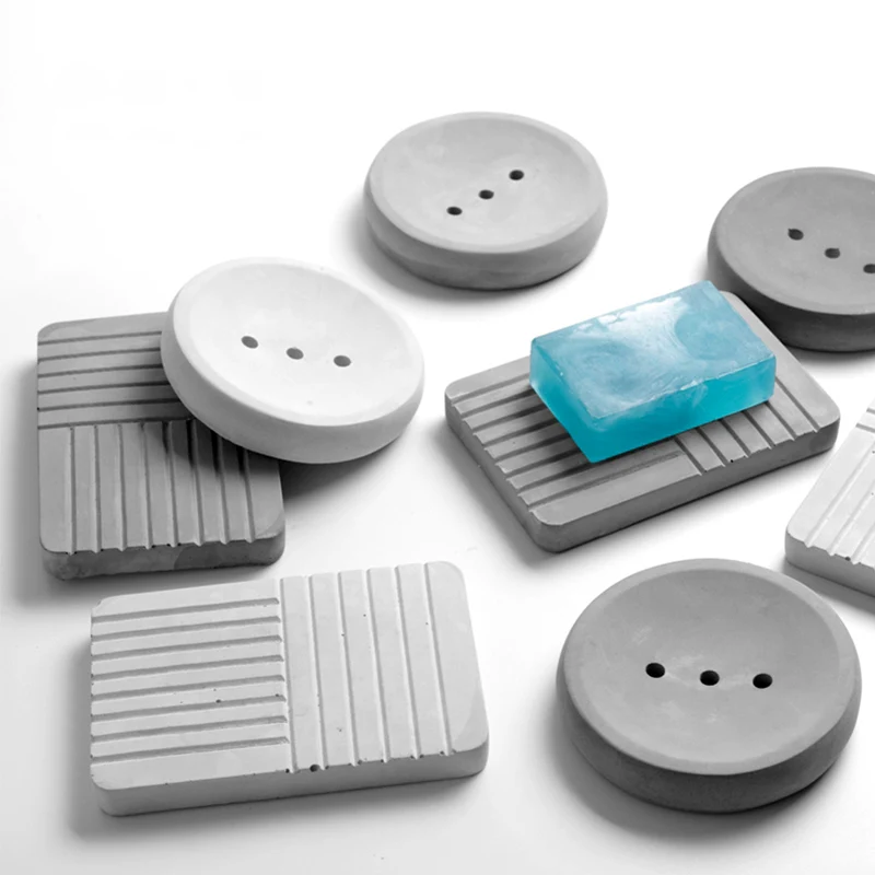 

Soap Dish Silicone Concrete Mold Handmade Cement Mould Nordic Original Ornaments Bathroom Decoration Tool