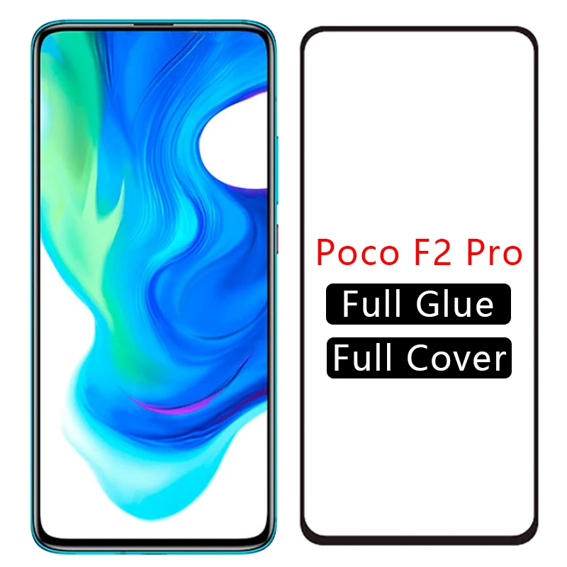 

2 шт. 9D Защитное стекло для Xiaomi Poco F2 Pro Полное покрытие закаленное стекло Защита экрана на Ksiomi Xiao Mi F 2 2f F2pro F1 пленка
