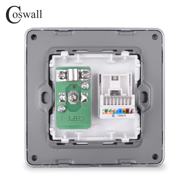 Разъем COSWALL RJ45 для подключения к Интернету CAT5E розетка с гнездом телевизора
