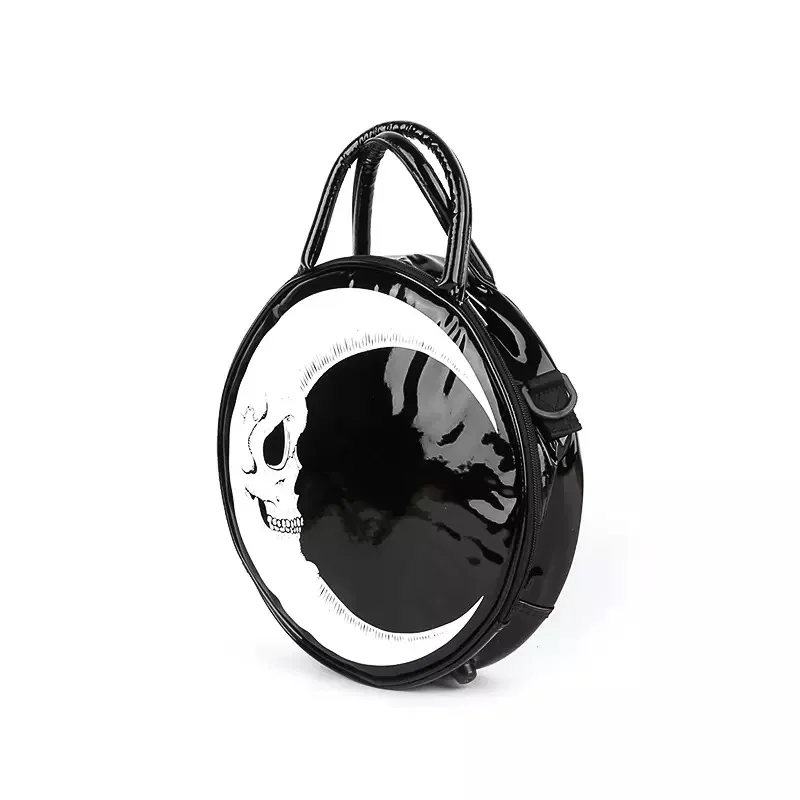 Женская сумка мессенджер в стиле панк с принтом темных черепов Thunder Flash