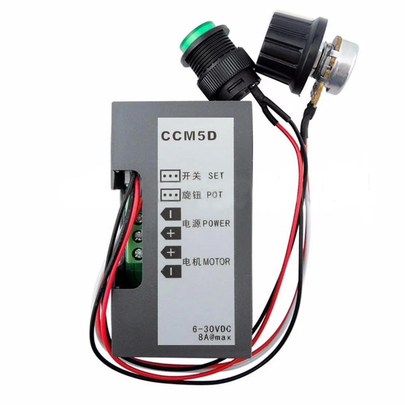 DC 6-30V 12V 24V Max 8A PWM 16kHz контроллер скорости двигателя цифровой дисплей переключатель
