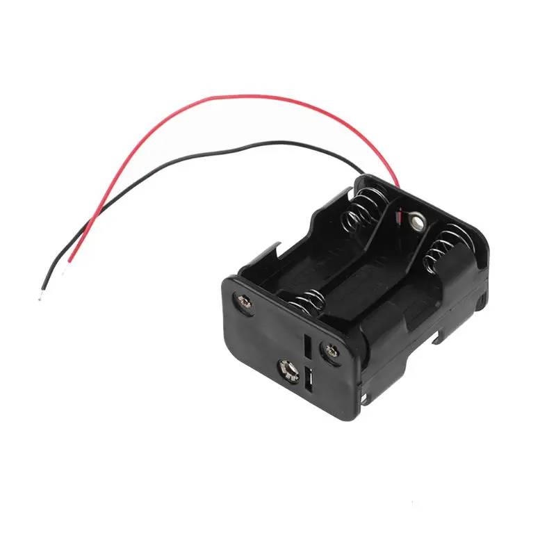 

MasterFire 500pcs/lot Black 6 AA 2A Battery Storage 9V DIY Clip Batteries Holder Box Case with Wire Leads Cables Backup Charger