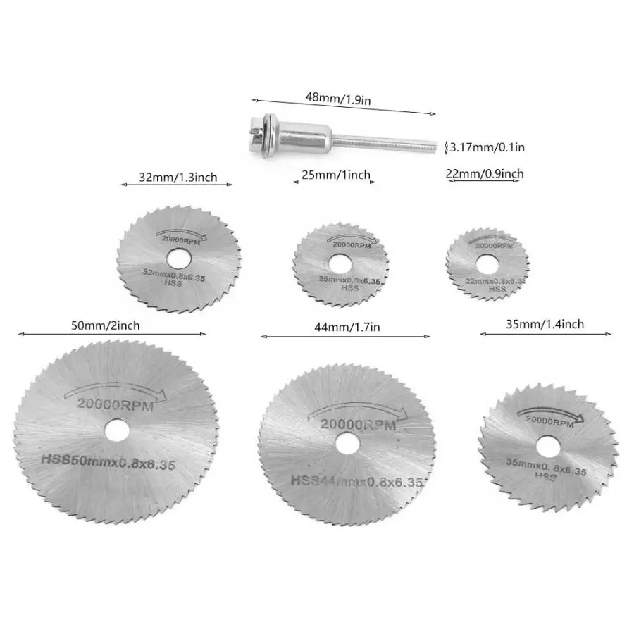 7 шт. стальные дисковые пилы Колесо режущего диска набор электрический