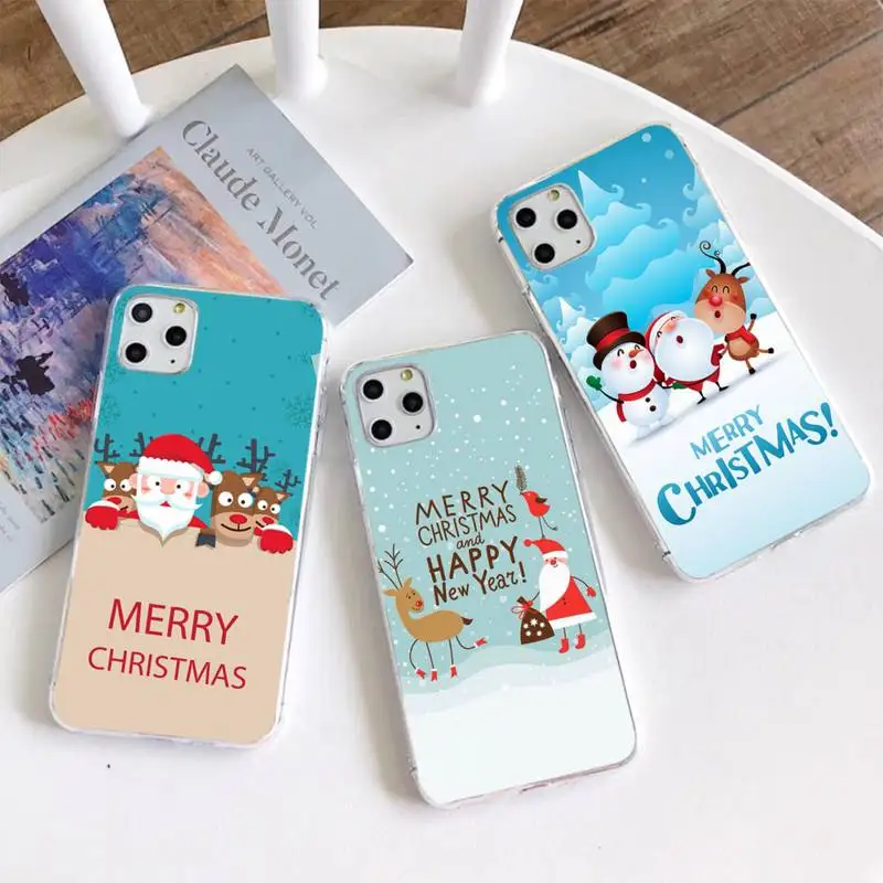 Чехол для телефона с Рождеством Санта Клаусом iphone 12 pro max 11 XS MAX 8 7 6 6S Plus X 5S SE 2020 XR