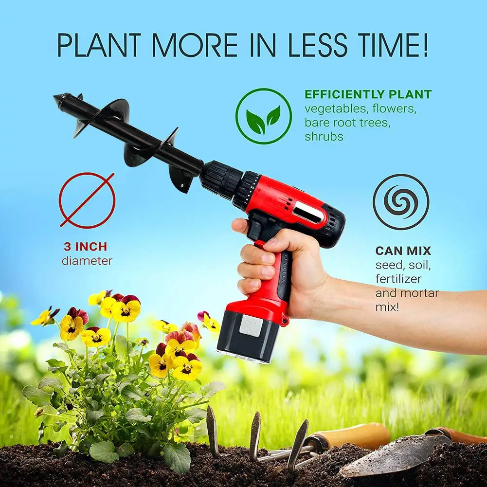 Шестигранное сверло для земляных шнеков нескользящее 3 15 &quotX 12&quot садовое