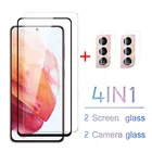 Защитные пленки для экрана Samsung Galaxy S21 Plus S21 + S20 FE, защитные стеклянные линзы для камеры Samsung A21Plus S20FE, закаленное стекло